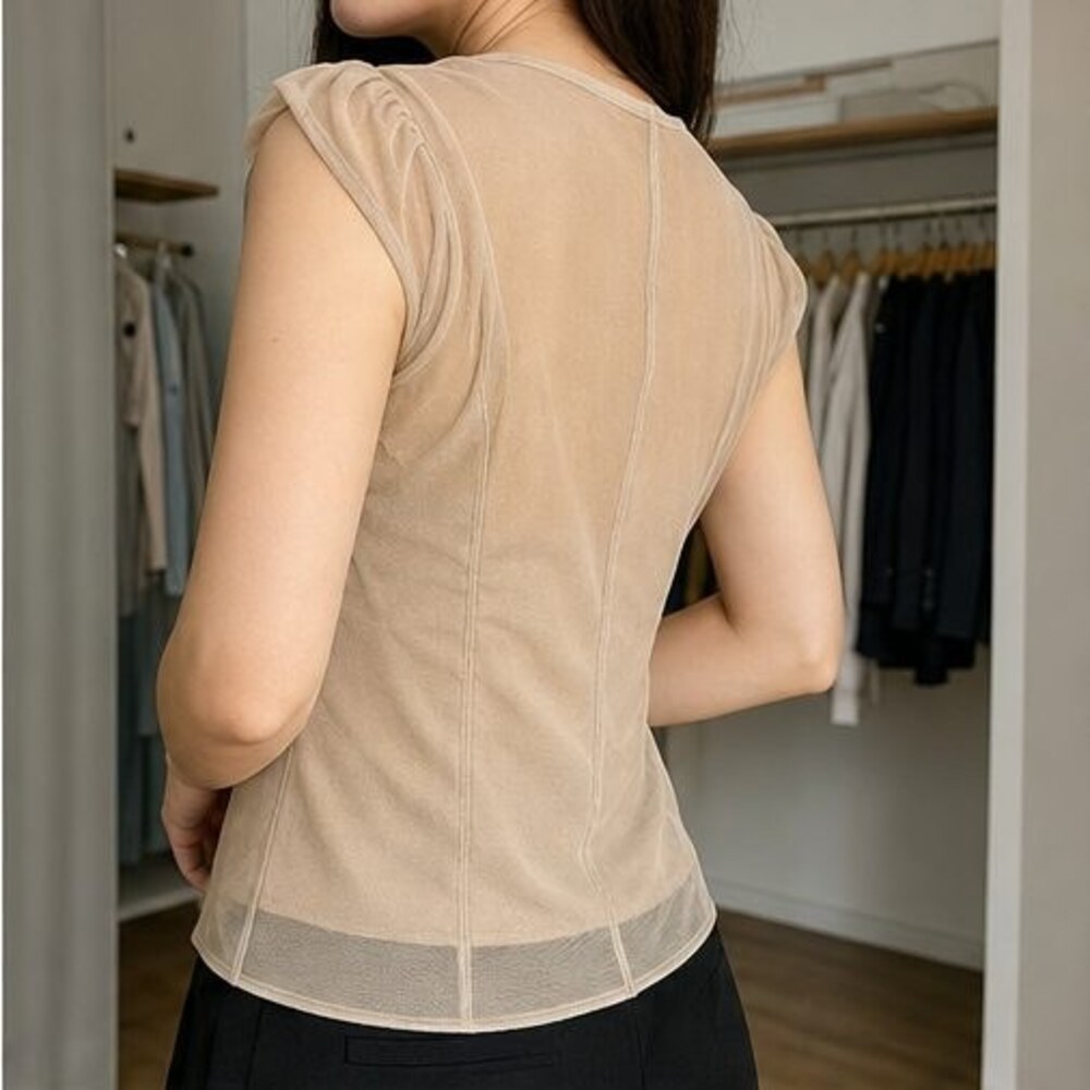 Sand Ruffle Blouse - Picture 3 of 6